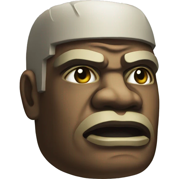  olmec head  emoji