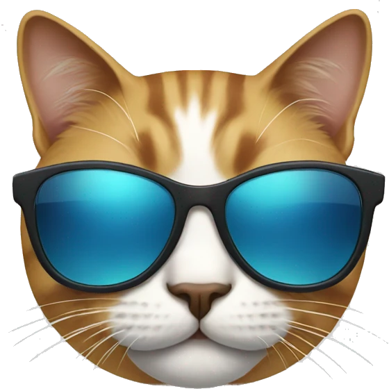 Cat with sunglasses emoji