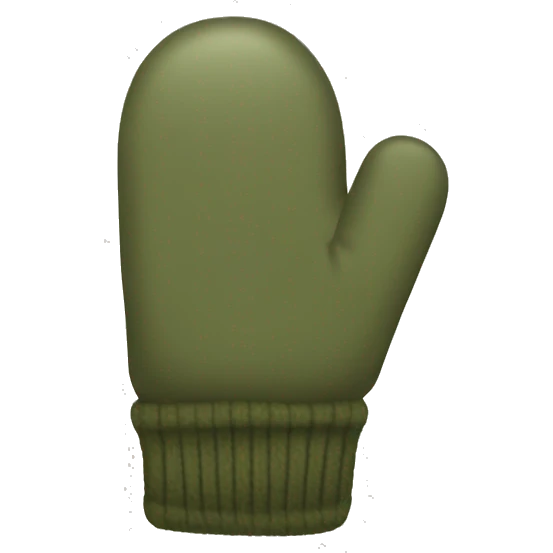 Khaki green mittens emoji