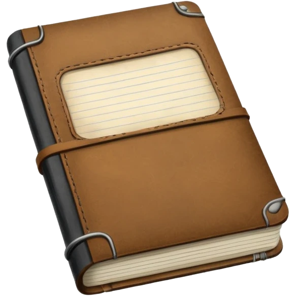 A beat up field notebook emoji