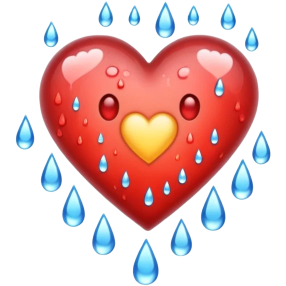 rain heart emoji