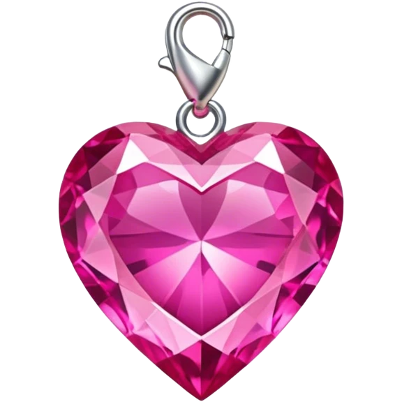 Pink Sapphire Heart Charm emoji