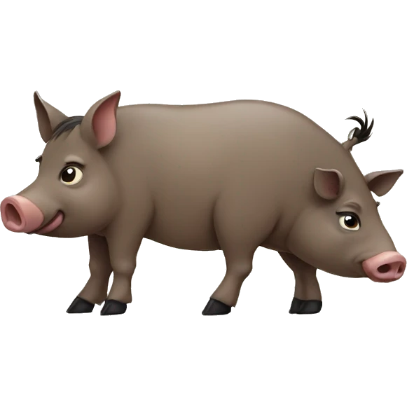 Wild pig and a wild ass emoji