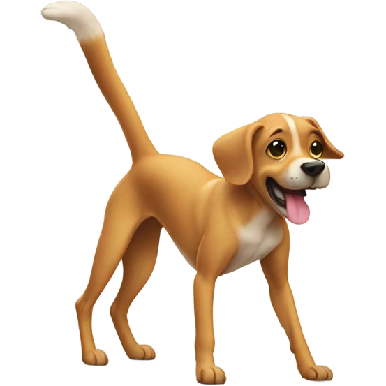 Dog doing handstand emoji
