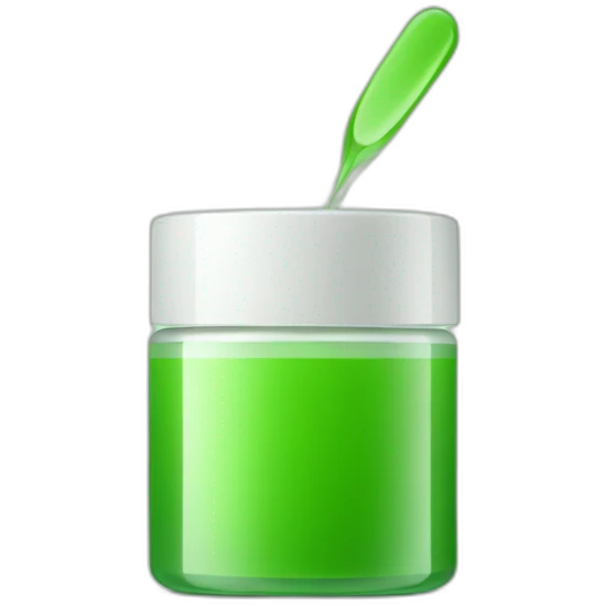 cosmetics jar green emoji