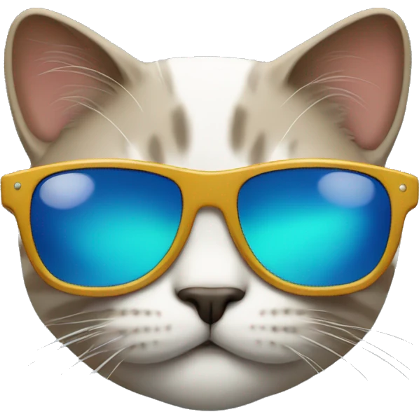 Cat with sunglasses emoji
