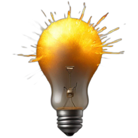 exploding bulb emoji