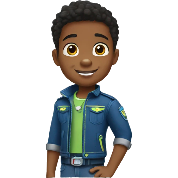  young black boy paw patrol emoji