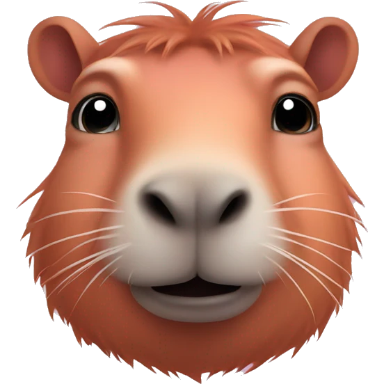 Cute pink capybara emoji