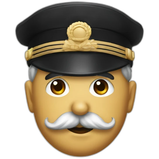 dictator with charlie chaplin mustache emoji