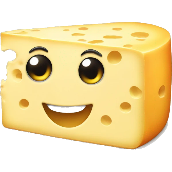 cheese with happy eyes emoji