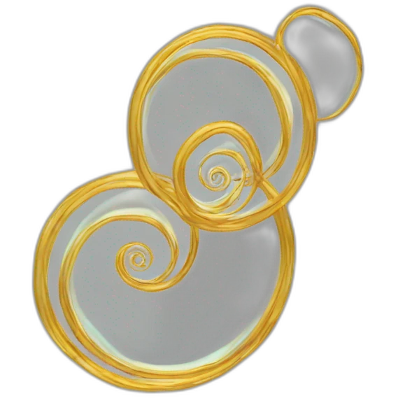Triple-spirale translucide et irisée. emoji