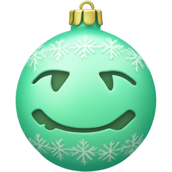 Pastel Green ornament with winter pin  emoji