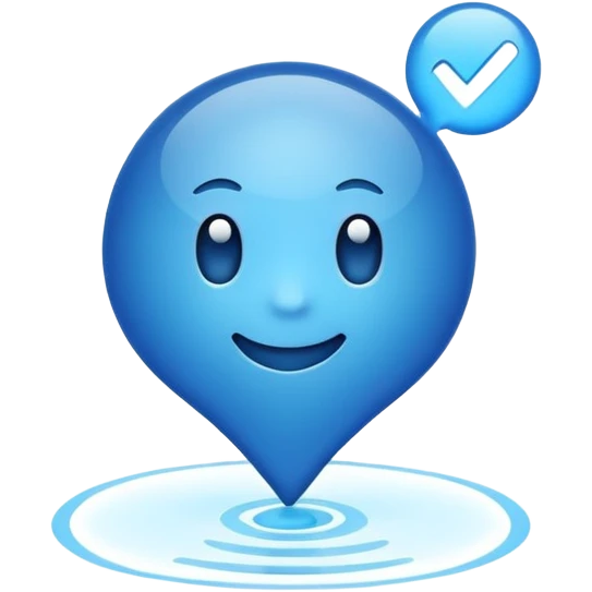 Синяя галочка  emoji