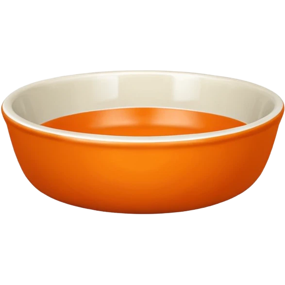 emoji of an orange dog bowl emoji