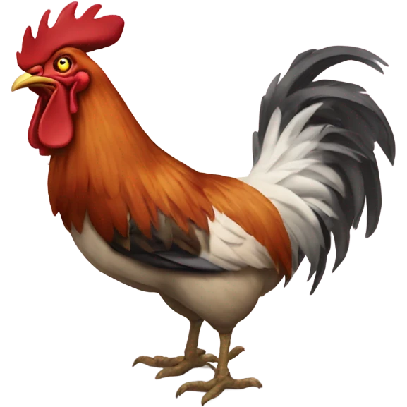 Hungry rooster emoji