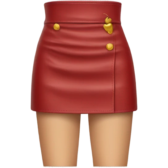Red leather mini skirt isolated emoji