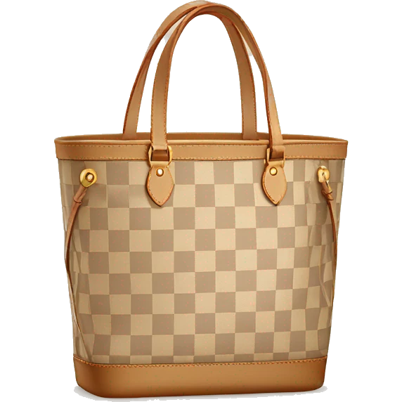 beige checkered louis vuitton tote emoji