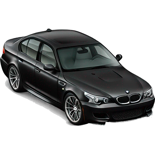 Black bmw m5 drifts in a circle emoji