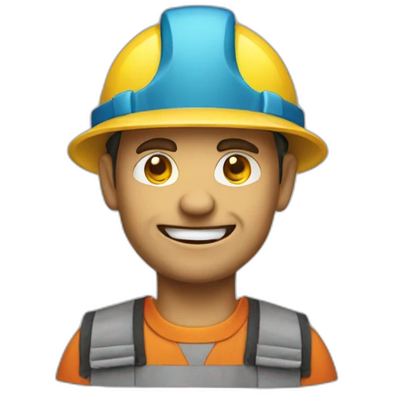 The evil builder emoji