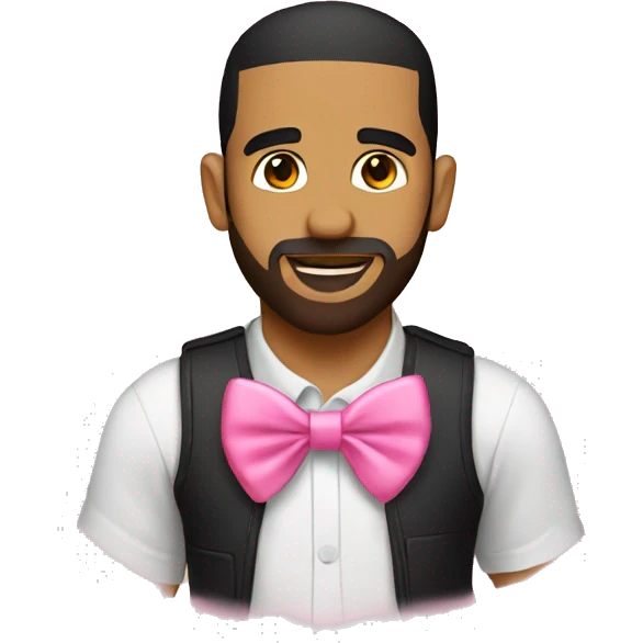 Drake with a pink bow emoji