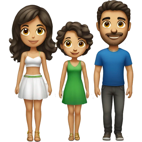 Brazilian girl and italian man emoji