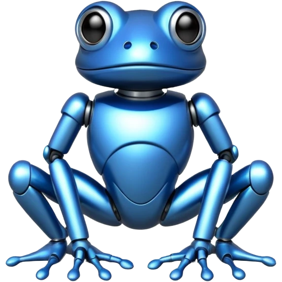 robot blue frog emoji