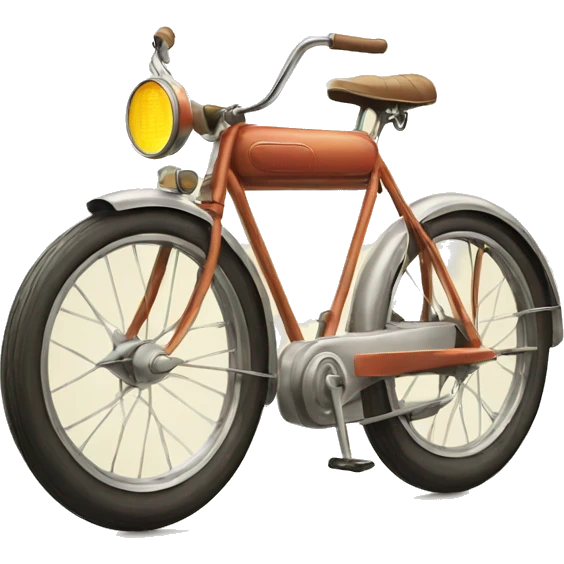 Retro bike on road emoji