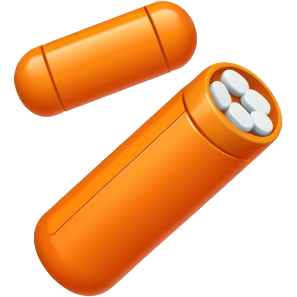 orange cylindrical pieces pill shaped on each end with no lines emoji