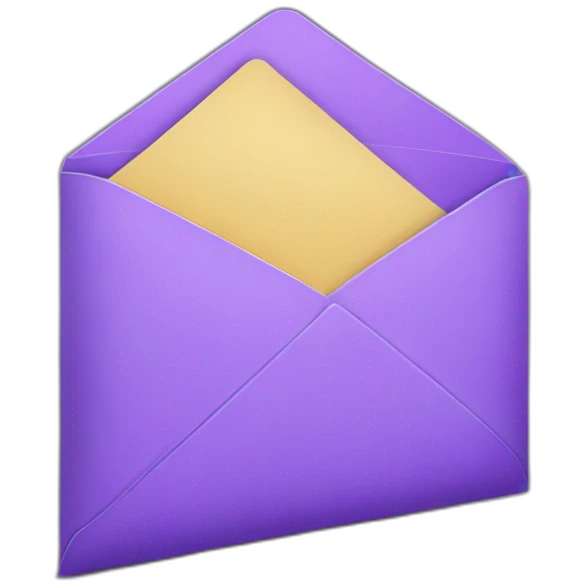 purple envelope opened emoji