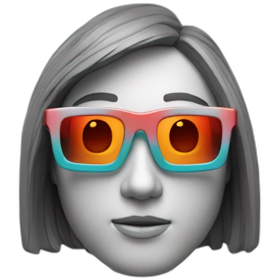 3d glasses anaglifo emoji