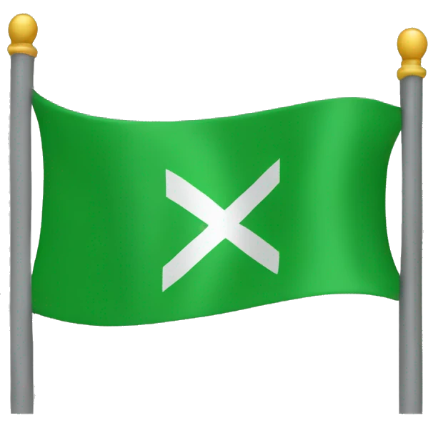 Green colour flag emoji