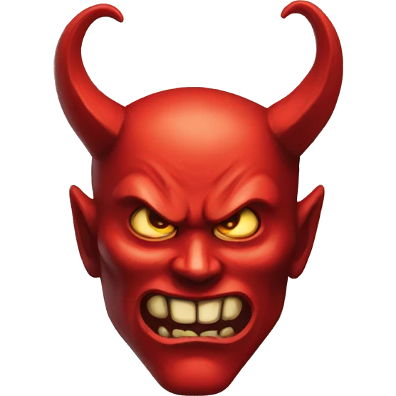 devil face in paint style emoji