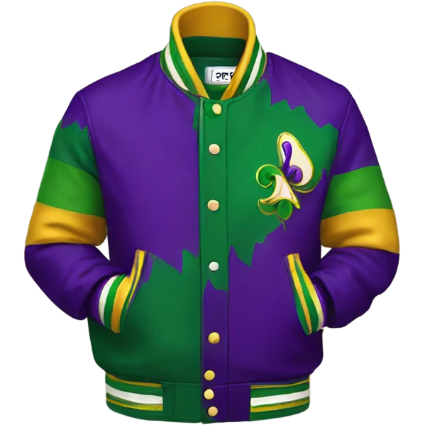 Mardi Gras letterman jacket  emoji