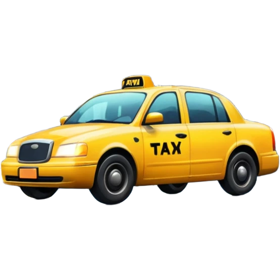 City Rain Scenes, Taxi reflection + puddle. emoji