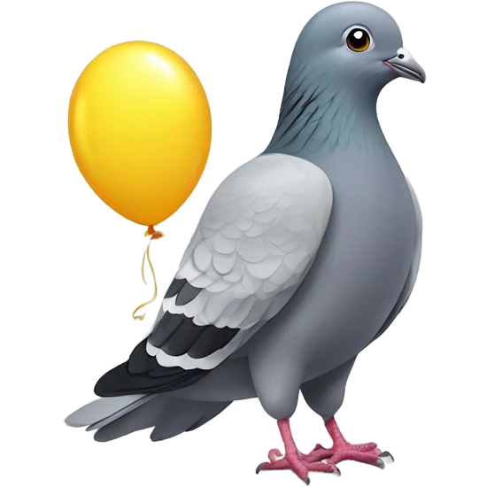 Pigeon with a balloon￼ emoji