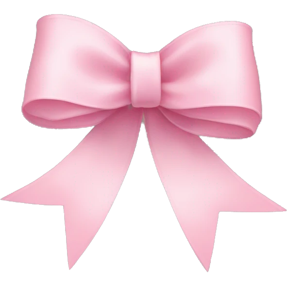 light pink ribbon bow emoji
