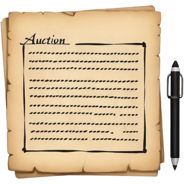 Auction Wil note emoji