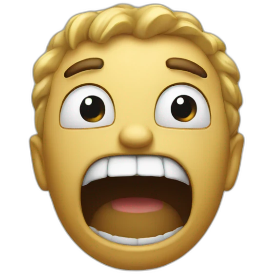 speaker with fear emoji