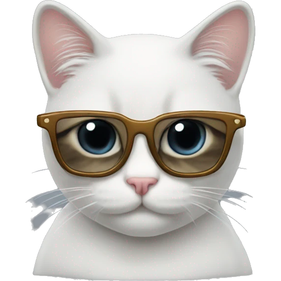 Gato con gafas emoji