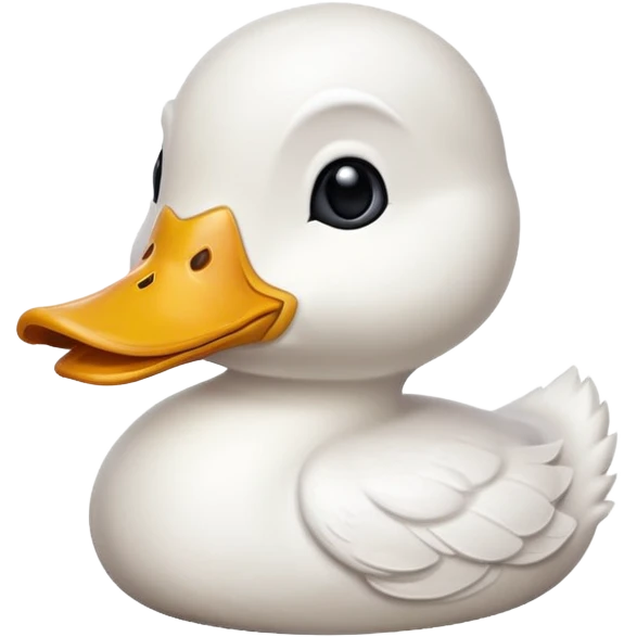 white call duck with yellow beek cute emoji