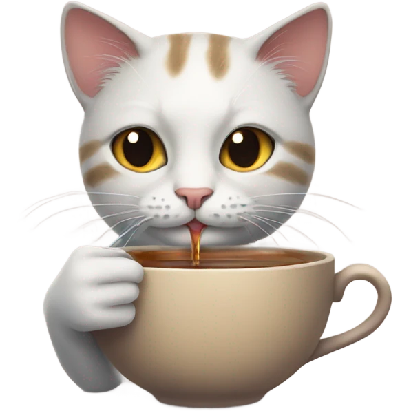  Cat drinking tea emoji