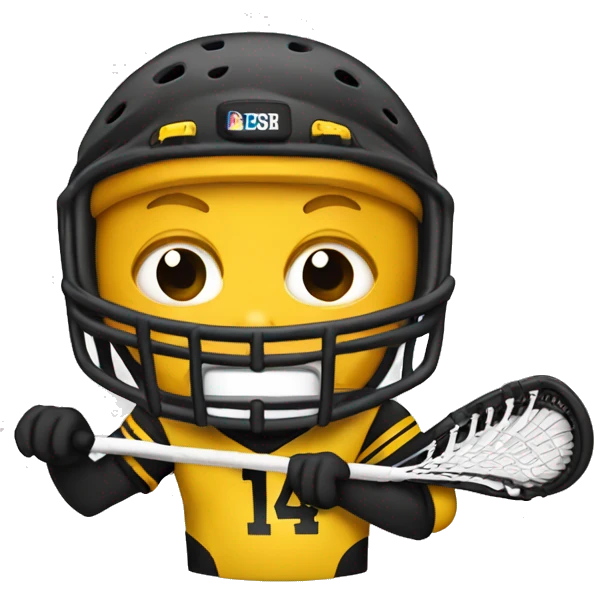 Steeler playing lacrosse emoji