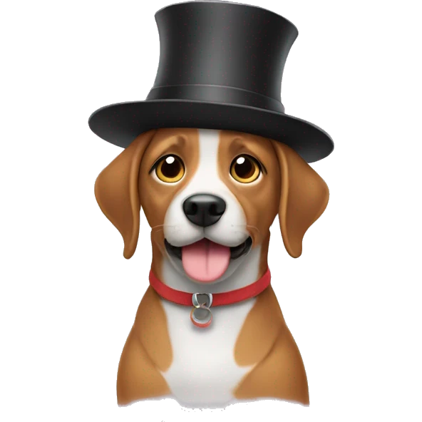 Dog with hat emoji