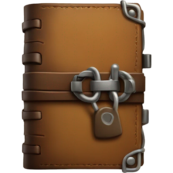 leather bound locked journal emoji
