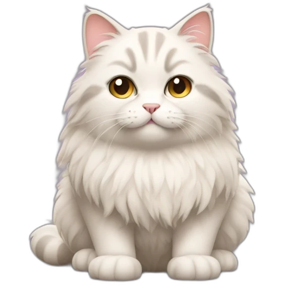 fluffy cat just emoji