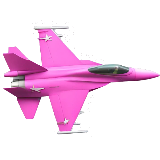 Fighter jet with pink bow  emoji