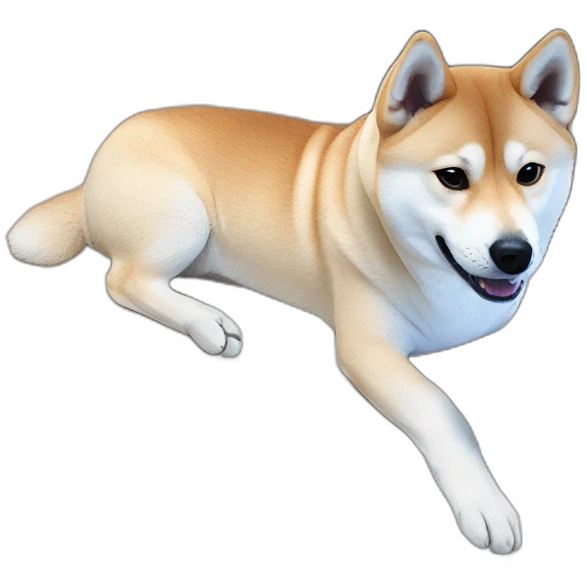 shiba inu on wooden floor emoji