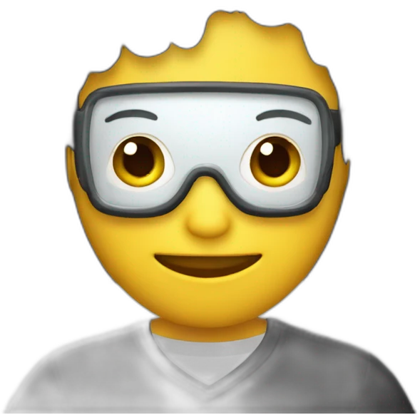 Chico con máscara emoji