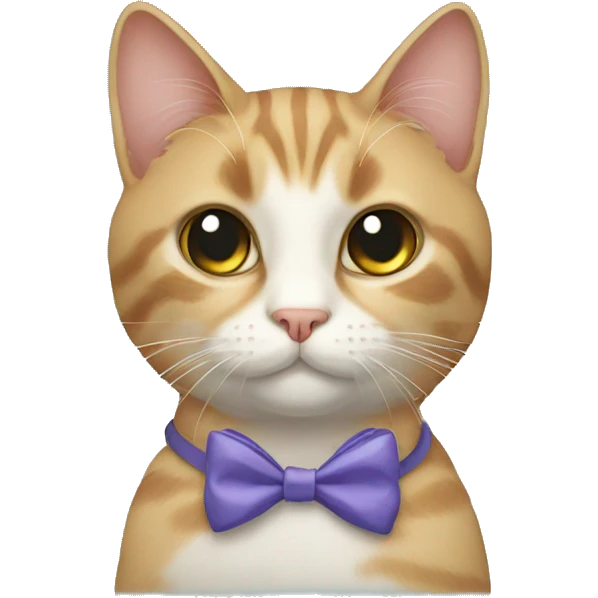 Cat with a bow emoji